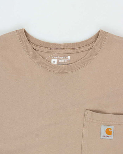 Vintage Carhartt Brown Pocket Loose Fit T-Shirt - XL