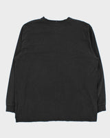 Vintage Carhartt Faded Black Original Fit Pocket Long Sleeve Henley T-Shirt - XL