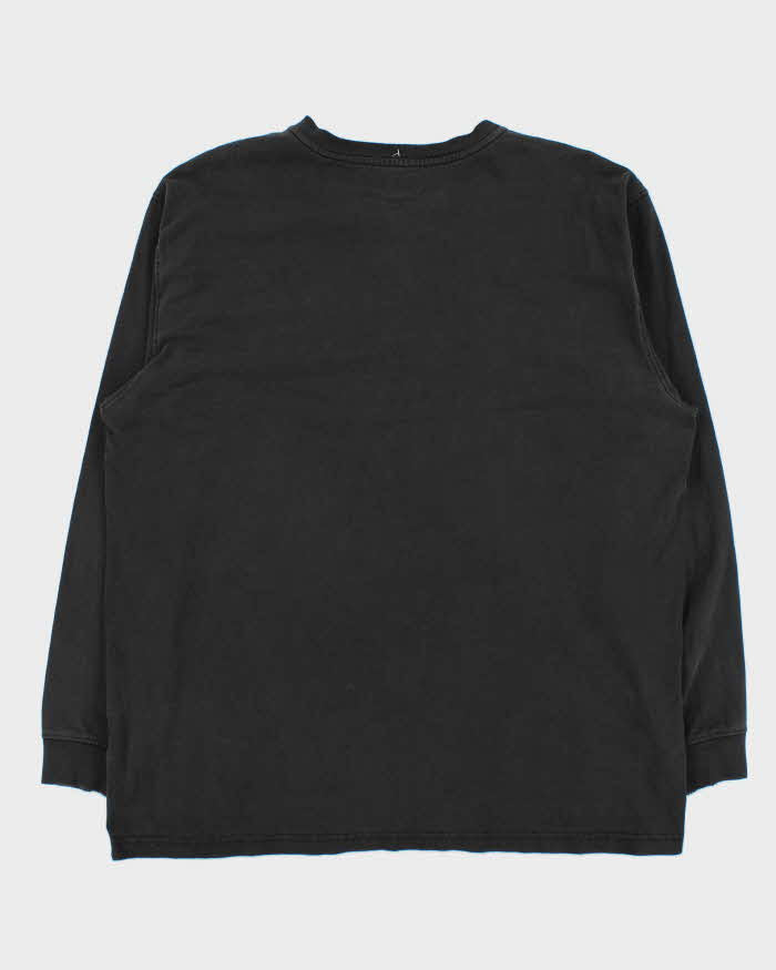 Vintage Carhartt Faded Black Original Fit Pocket Long Sleeve Henley T-Shirt - XL