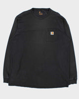 Vintage 00s Carhartt Faded Black Original Fit Pocket Long Sleeve T-Shirt - L