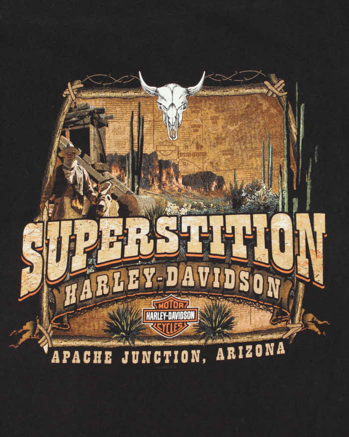 Vintage 2005 Hanes Beefy Harley Davidson Ride Free Arizona T-Shirt - XL