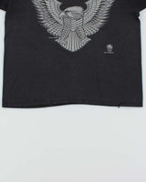 Vintage 1980s Harley Davidson Eagle Faded Black T-Shirt - M