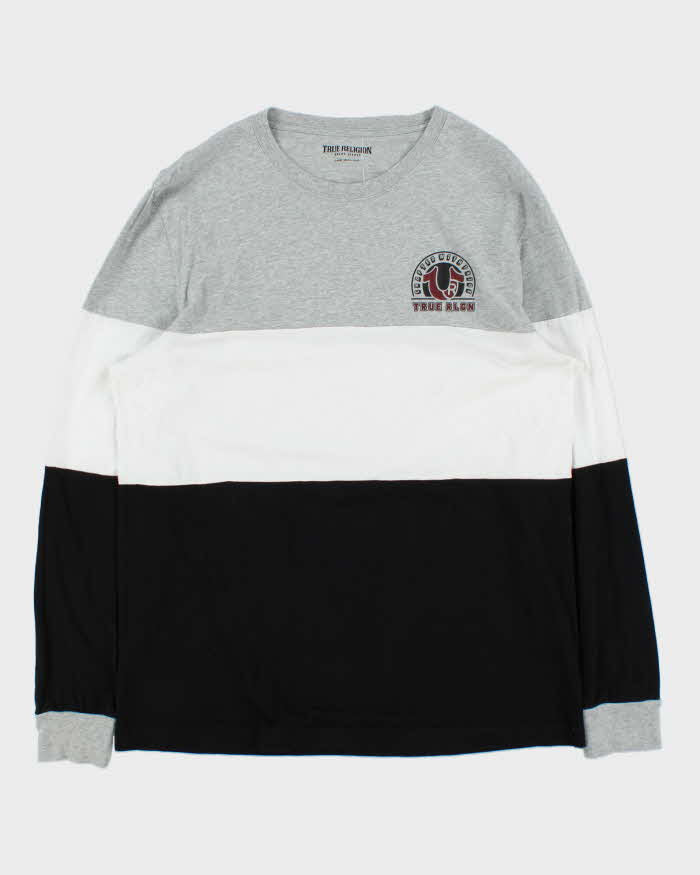Vintage True Religion Striped Long Sleeve T-Shirt - XL