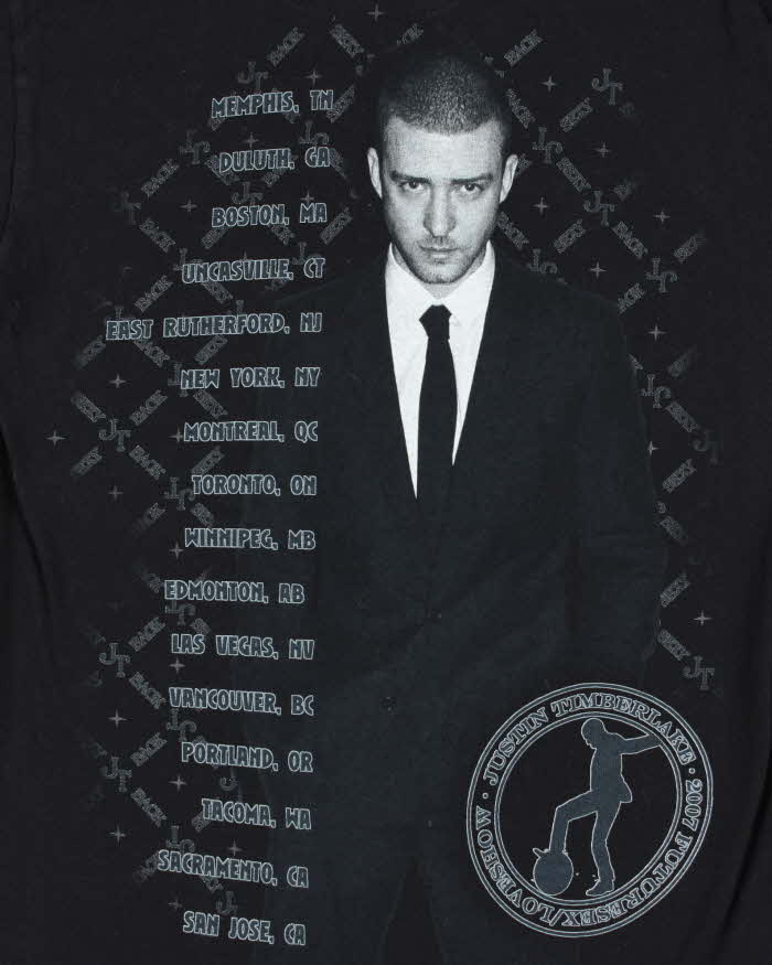 Vintage Anvil 2007 Justin Timberlake FutureSex LoveShow T-Shirt - S