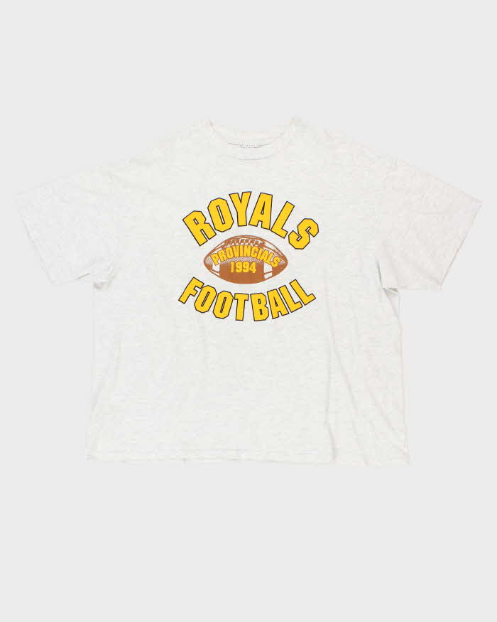Vintage 1994 Oneita Power Royals Football Heavyweight Cotton Single Stitch T-Shirt - XL