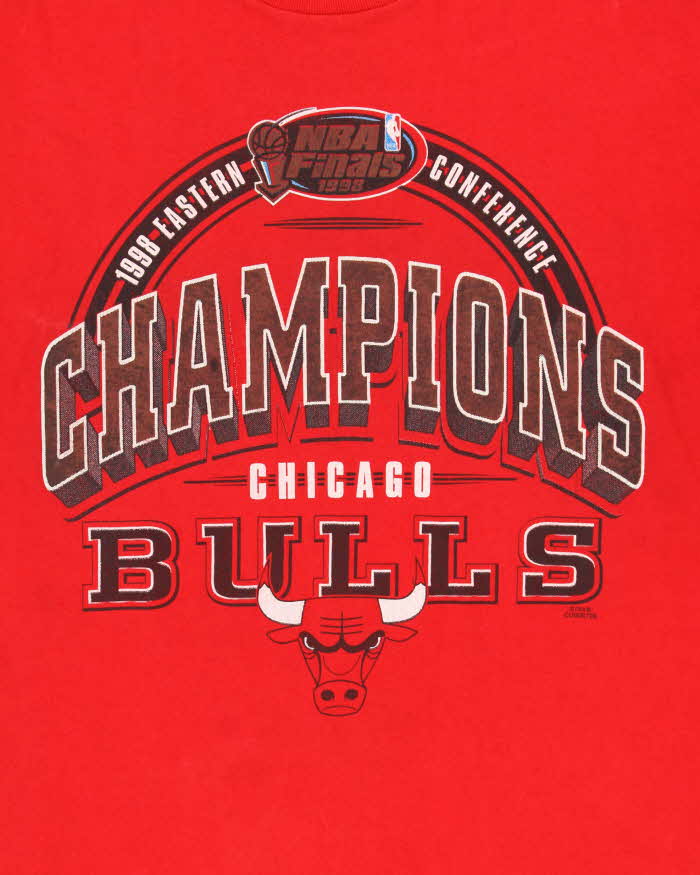 Vintage 1998 CSA Chicago Bulls NBA Champions T-Shirt - L