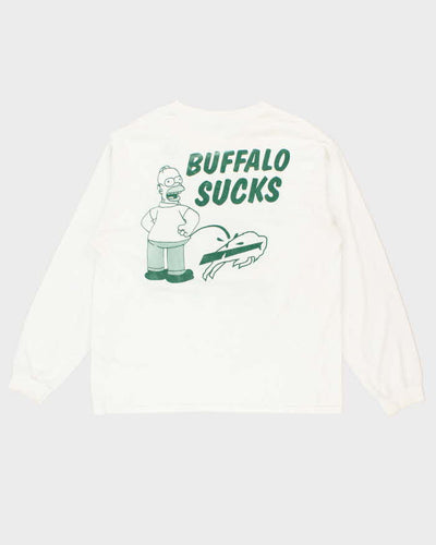 Vintage 1990s Anvil New York Jet Homer Simpson Long Sleeve T-Shirt - XL