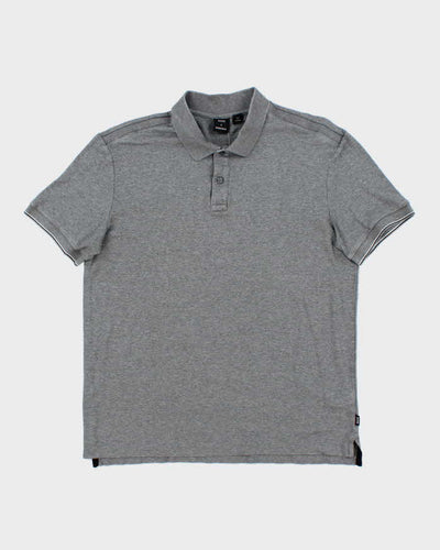 Hugo Boss X Nordstrom Grey Cotton Short Sleeve Polo Shirt - L