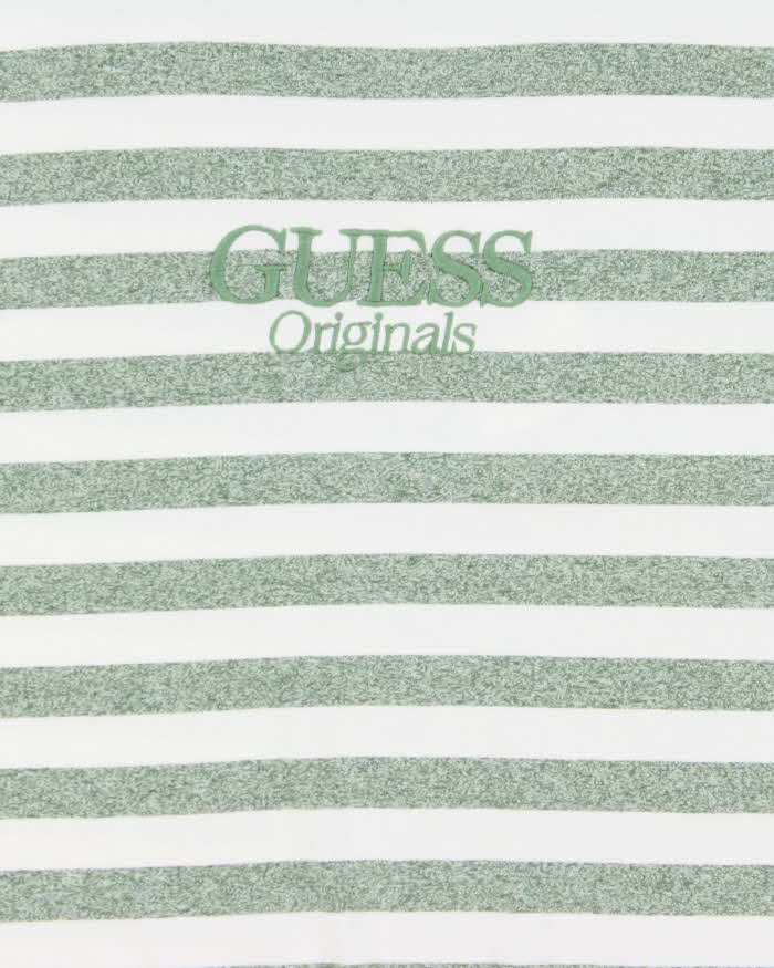 Guess Jeans Retro Striped Crewneck Oversized T-Shirt - L