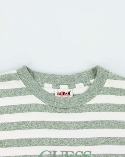 Guess Jeans Retro Striped Crewneck Oversized T-Shirt - L