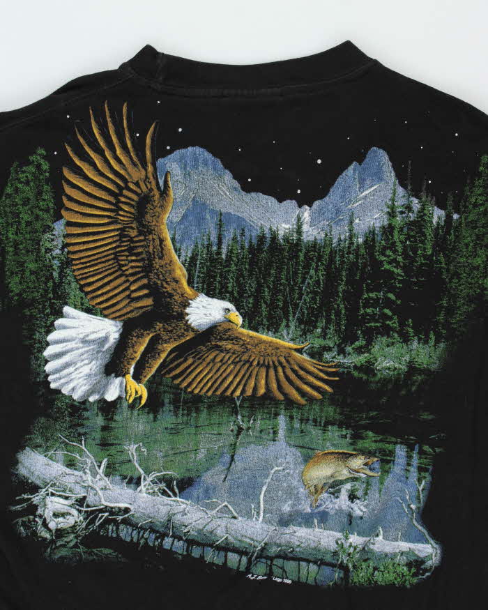 Vintage 1990s Lago Apparel Graphic Crewneck T-Shirt - L