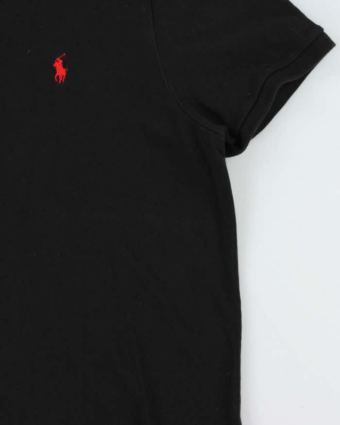 Vintage Polo Ralph Lauren Black Classic Custom Slim Fit Polo Shirt - XL