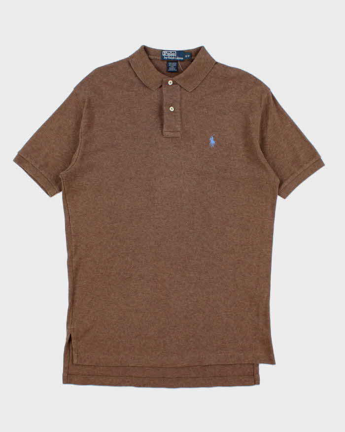 Vintage 00s Polo Ralph Lauren Soft Cotton Brown Short Sleeve Polo Shirt - S