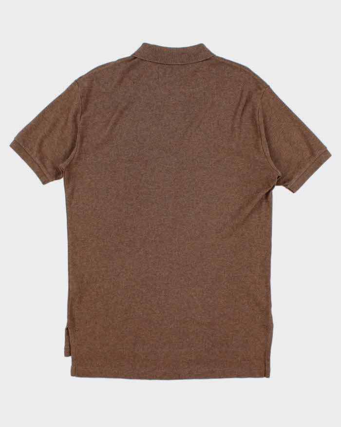 Vintage 00s Polo Ralph Lauren Soft Cotton Brown Short Sleeve Polo Shirt - S