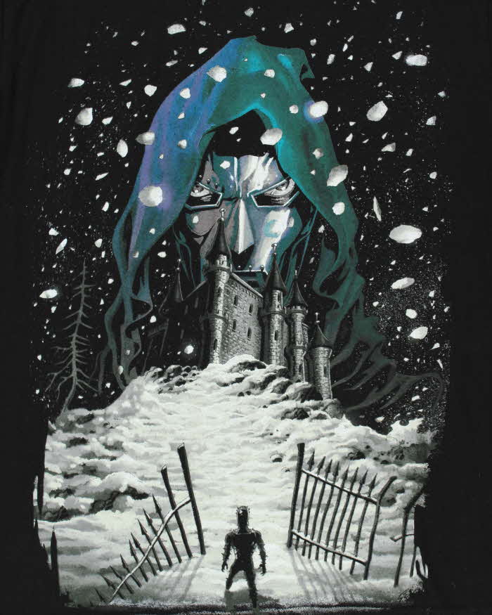 Vintage 00s Marvel Mad Engine Doctor Doom Graphic T-Shirt - XL