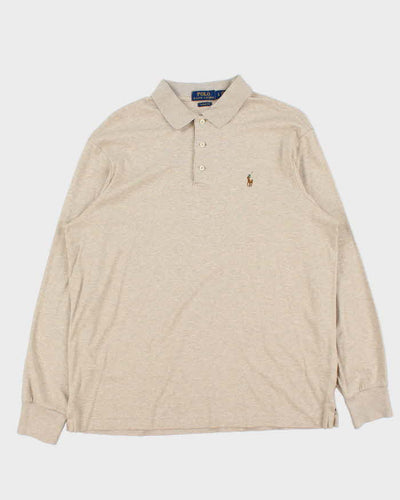 Vintage Polo Ralph Lauren Soft Cotton Classic Fit Long Sleeve Polo Shirt - L