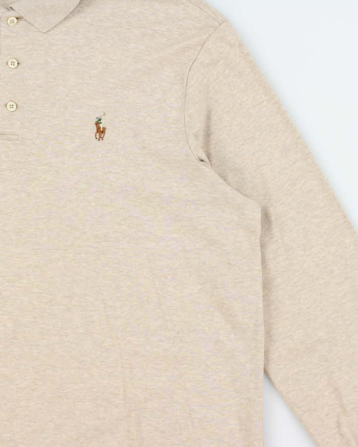 Vintage Polo Ralph Lauren Soft Cotton Classic Fit Long Sleeve Polo Shirt - L