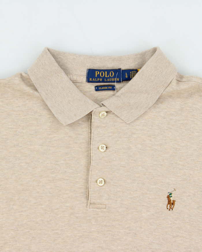 Vintage Polo Ralph Lauren Soft Cotton Classic Fit Long Sleeve Polo Shirt - L