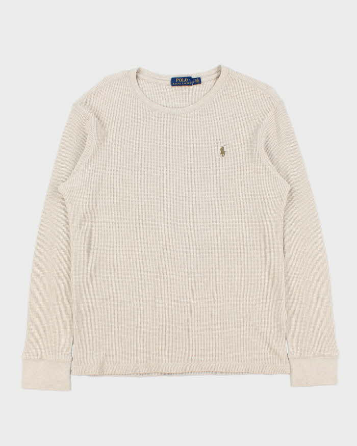 Vintage Polo Ralph Lauren Long Sleeve Crewneck Waffle T-shirt - L