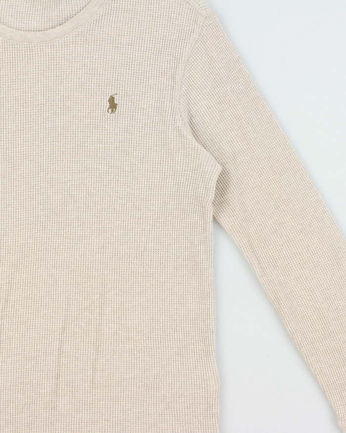 Vintage Polo Ralph Lauren Long Sleeve Crewneck Waffle T-shirt - L