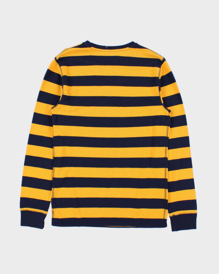 Vintage Polo Ralph Lauren Striped Long Sleeve Crewneck Waffle T-shirt - S