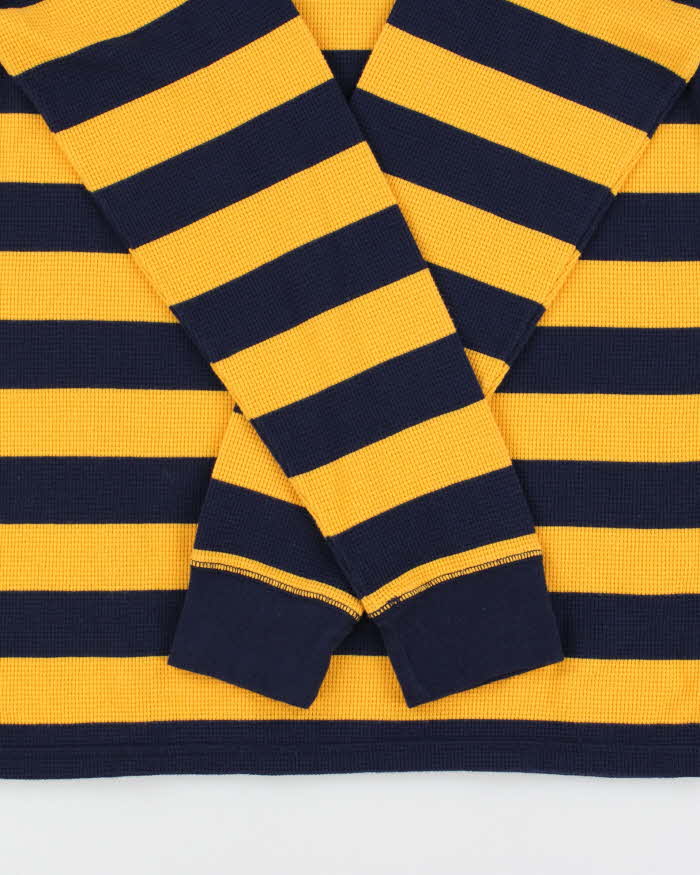 Vintage Polo Ralph Lauren Striped Long Sleeve Crewneck Waffle T-shirt - S