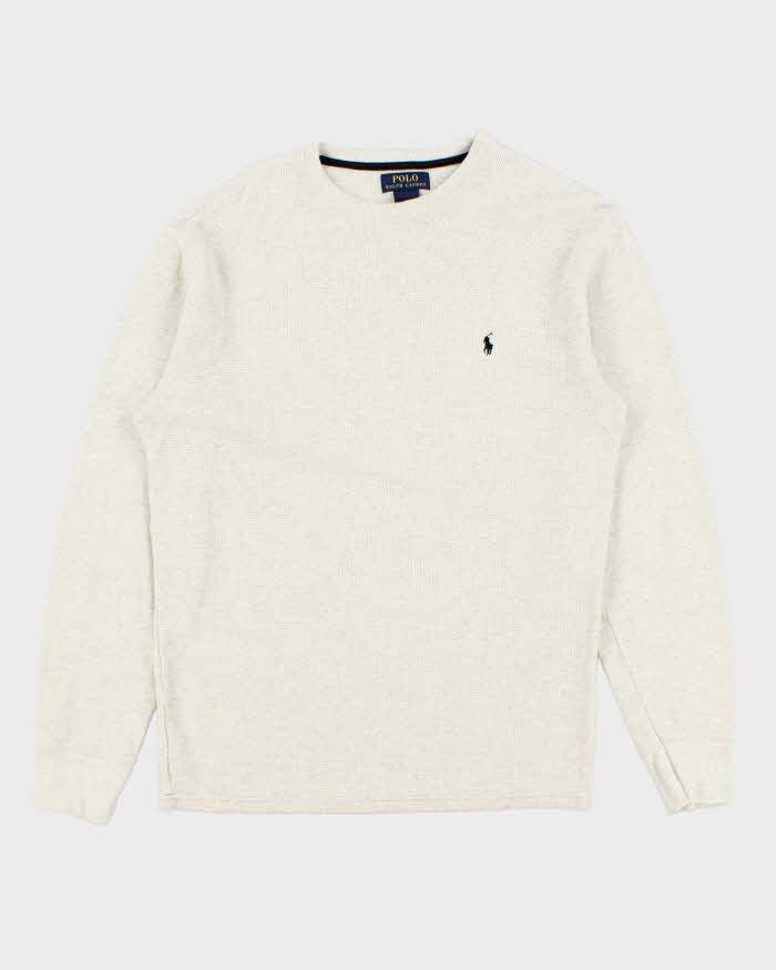 Vintage Polo Ralph Lauren Long Sleeve Crewneck Waffle T-shirt - L