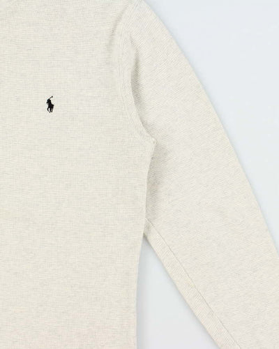 Vintage Polo Ralph Lauren Long Sleeve Crewneck Waffle T-shirt - L