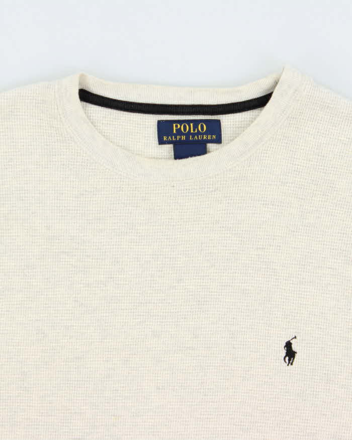 Vintage Polo Ralph Lauren Long Sleeve Crewneck Waffle T-shirt - L