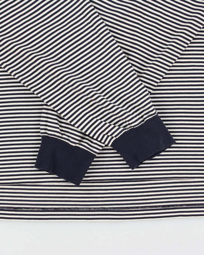Vintage 1990s Polo Ralph Lauren Striped Pima Cotton Long Sleeve Polo Shirt - L