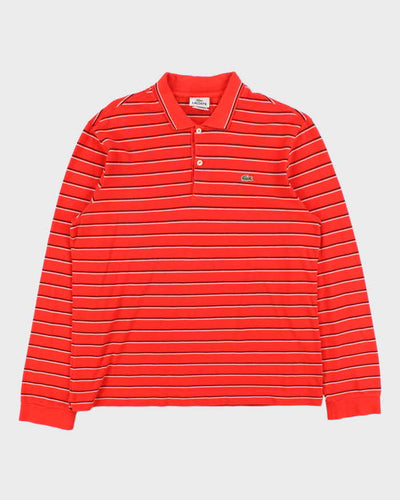 Vintage Y2K 00s Lacoste Striped Long Sleeve Polo Shirt - L