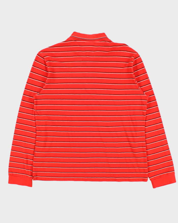 Vintage Y2K 00s Lacoste Striped Long Sleeve Polo Shirt - L