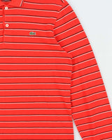 Vintage Y2K 00s Lacoste Striped Long Sleeve Polo Shirt - L