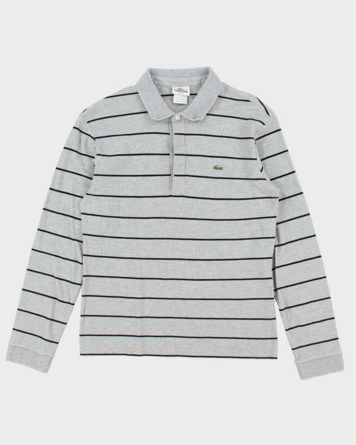 Vintage Y2K 00s Lacoste Striped Long Sleeve Polo Shirt - M