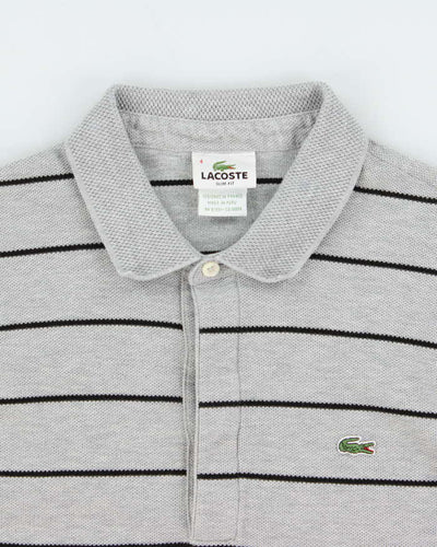 Vintage Y2K 00s Lacoste Striped Long Sleeve Polo Shirt - M