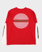 Vintage Y2K No Fear Layered Logo Long Sleeve T-Shirt - L
