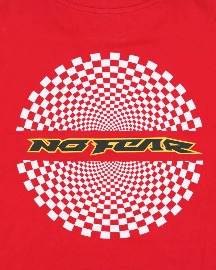 Vintage Y2K No Fear Layered Logo Long Sleeve T-Shirt - L