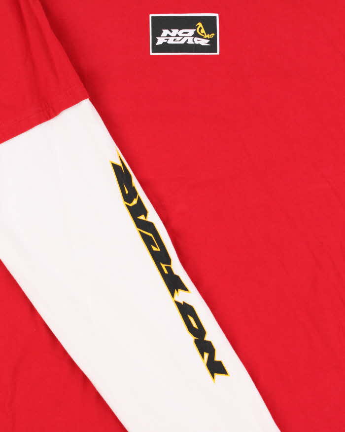 Vintage Y2K No Fear Layered Logo Long Sleeve T-Shirt - L