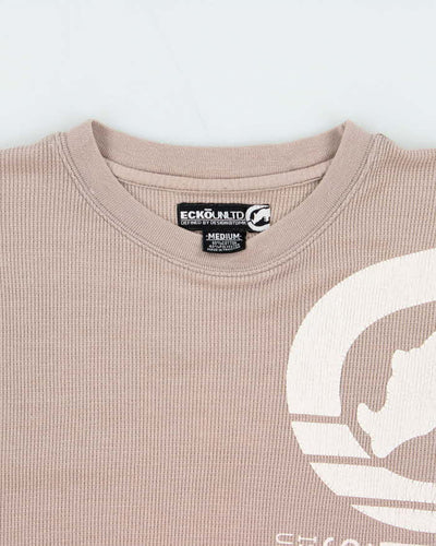 Vintage Y2K 00s Ecko UNTLD Logo Long Sleeve Waffle T-Shirt - M