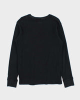 Vintage Polo Ralph Lauren Black Long Sleeve Waffle T-Shirt - L