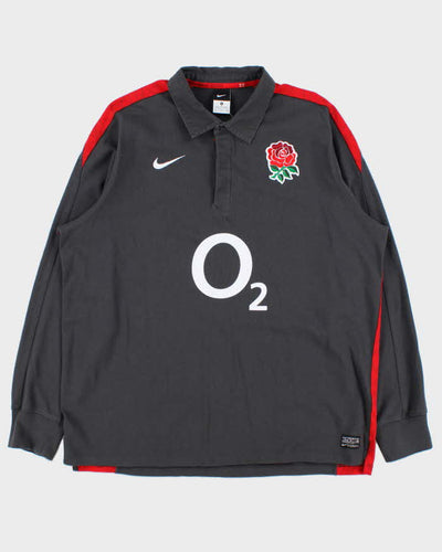 Vintage 2010 Nike England Away Long Sleeve Rugby Shirt - XL