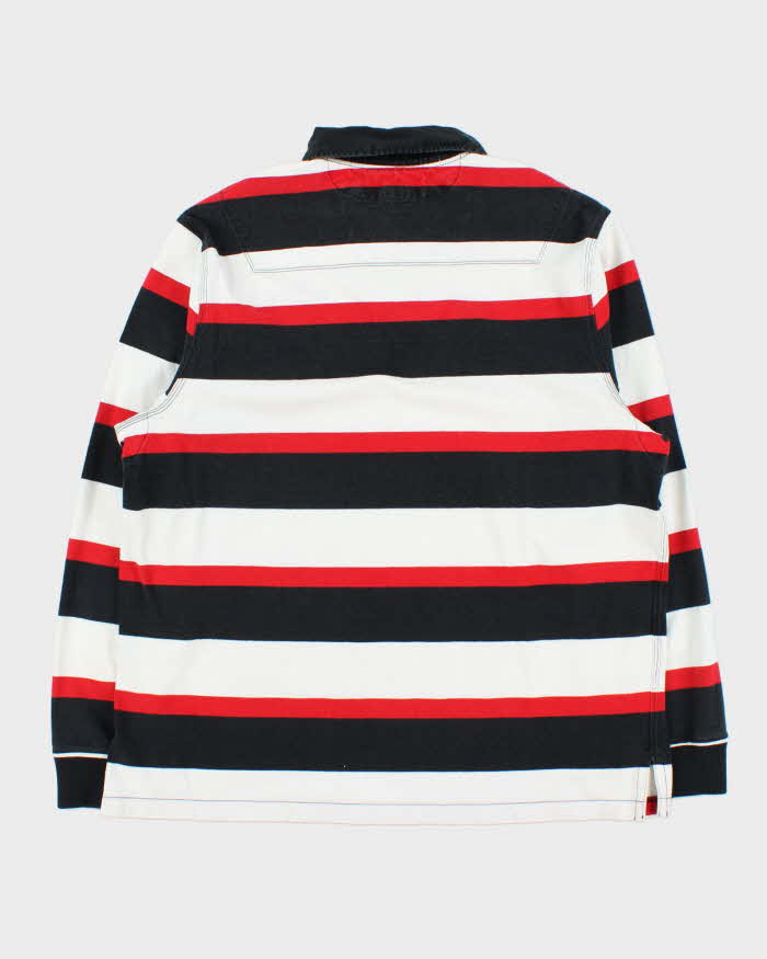 Vintage 00s Polo Ralph Lauren Striped Long Sleeve Rugby Shirt - L