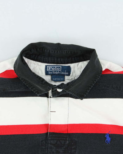 Vintage 00s Polo Ralph Lauren Striped Long Sleeve Rugby Shirt - L