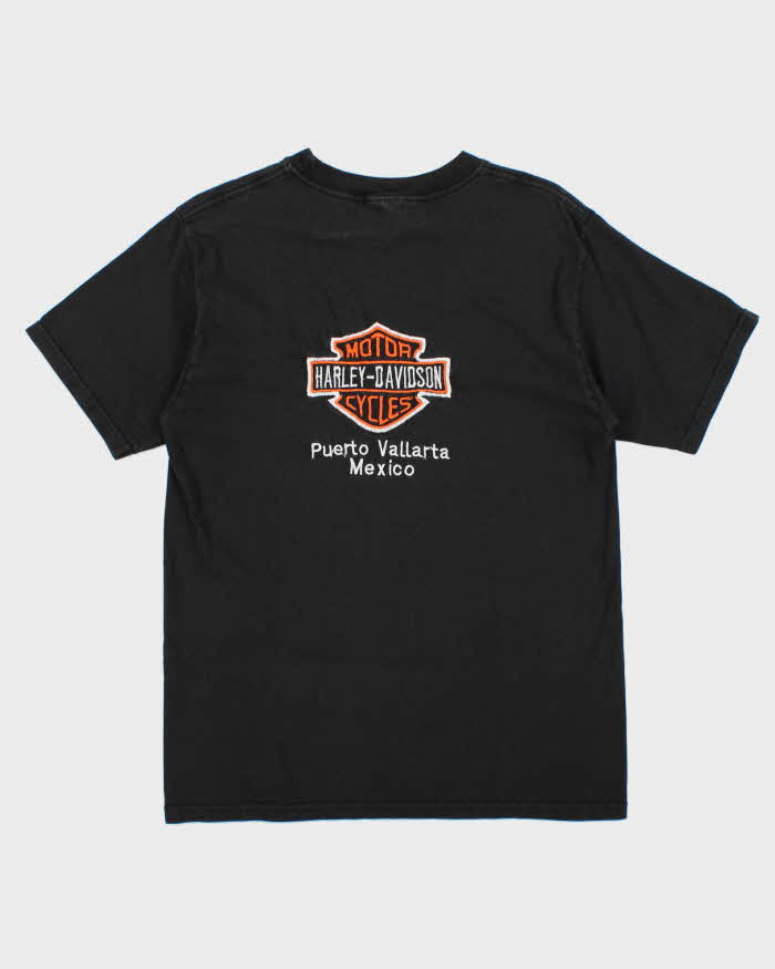 Vintage 1990s Heavyweight Harley Davidson Mexico Embroidered Crewneck T-Shirt - M