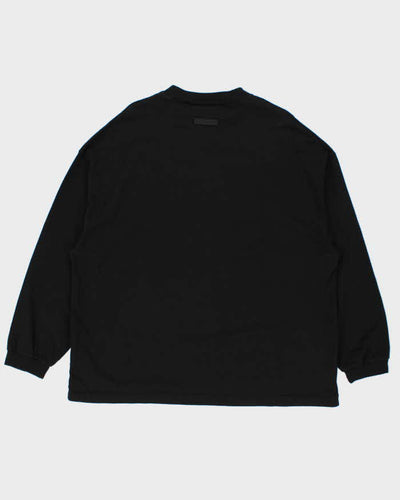 Essentials Fear Of God Black Oversized Long Sleeve T-Shirt - S