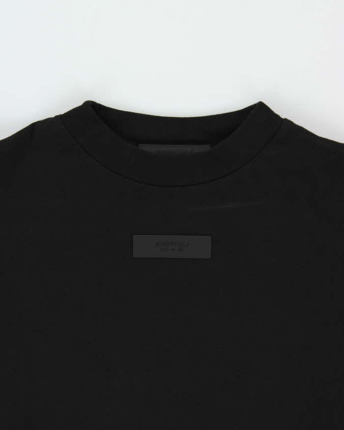Essentials Fear Of God Black Oversized Long Sleeve T-Shirt - S