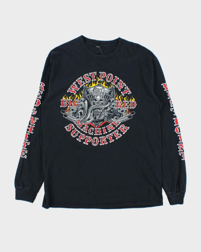 Vintage 00s Big Red West Point Biker Long Sleeve T-Shirt - M