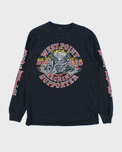 Vintage 00s Big Red West Point Biker Long Sleeve T-Shirt - M