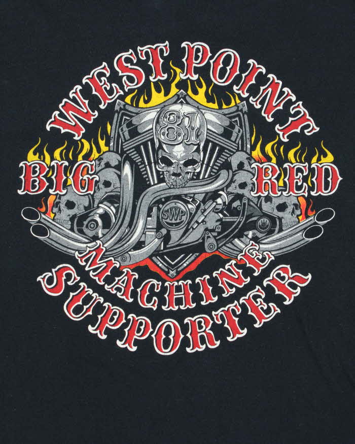 Vintage 00s Big Red West Point Biker Long Sleeve T-Shirt - M