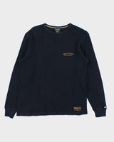 Vintage Y2K 00s Polo Jeans Ralph Lauren Long Sleeve Waffle Knit T-Shirt - M